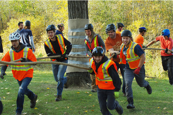 Engineering Students to Craft Rope Suspension Bridges across Whitemud Creek