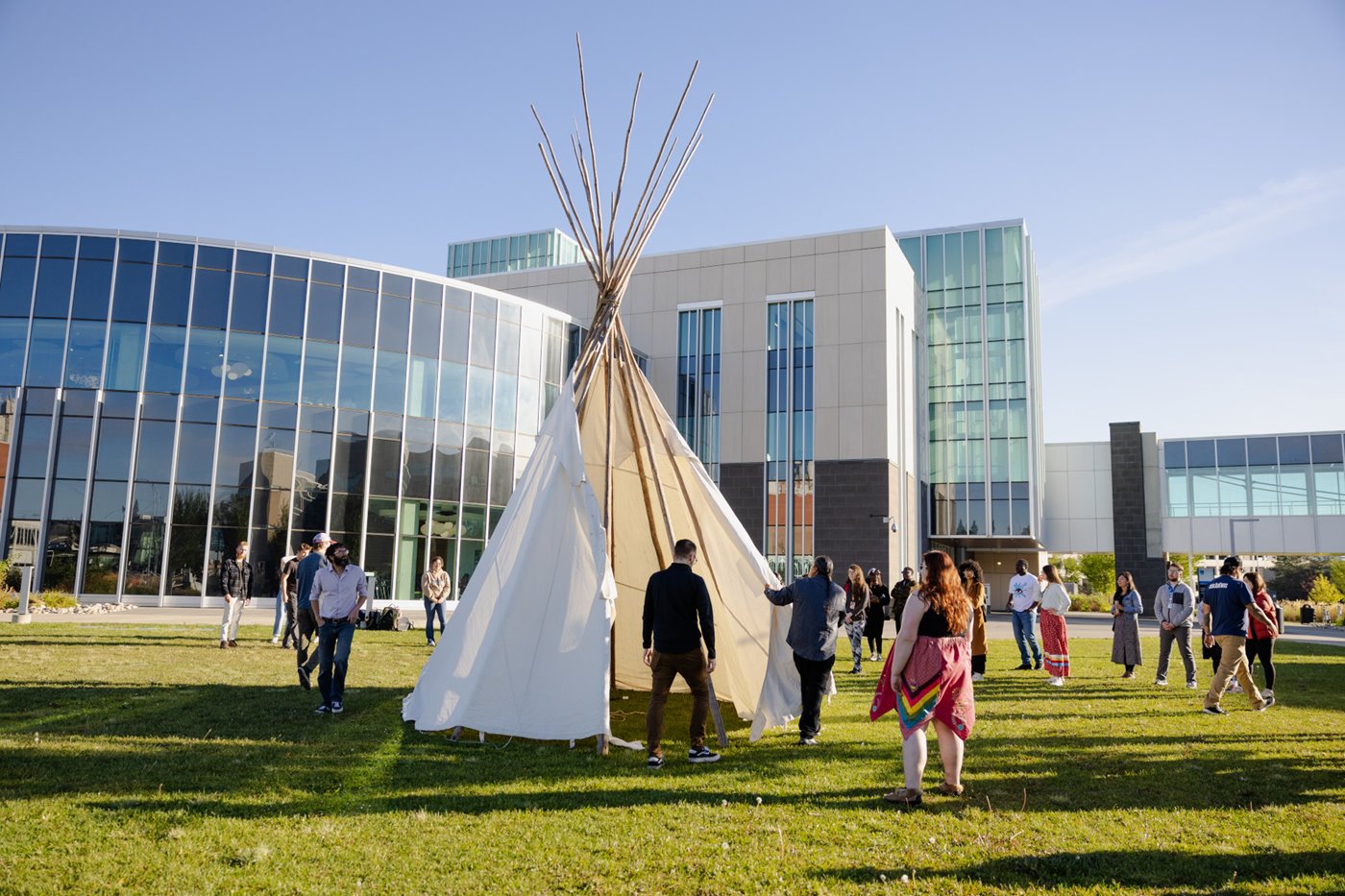 tipi outside at NAIT campus