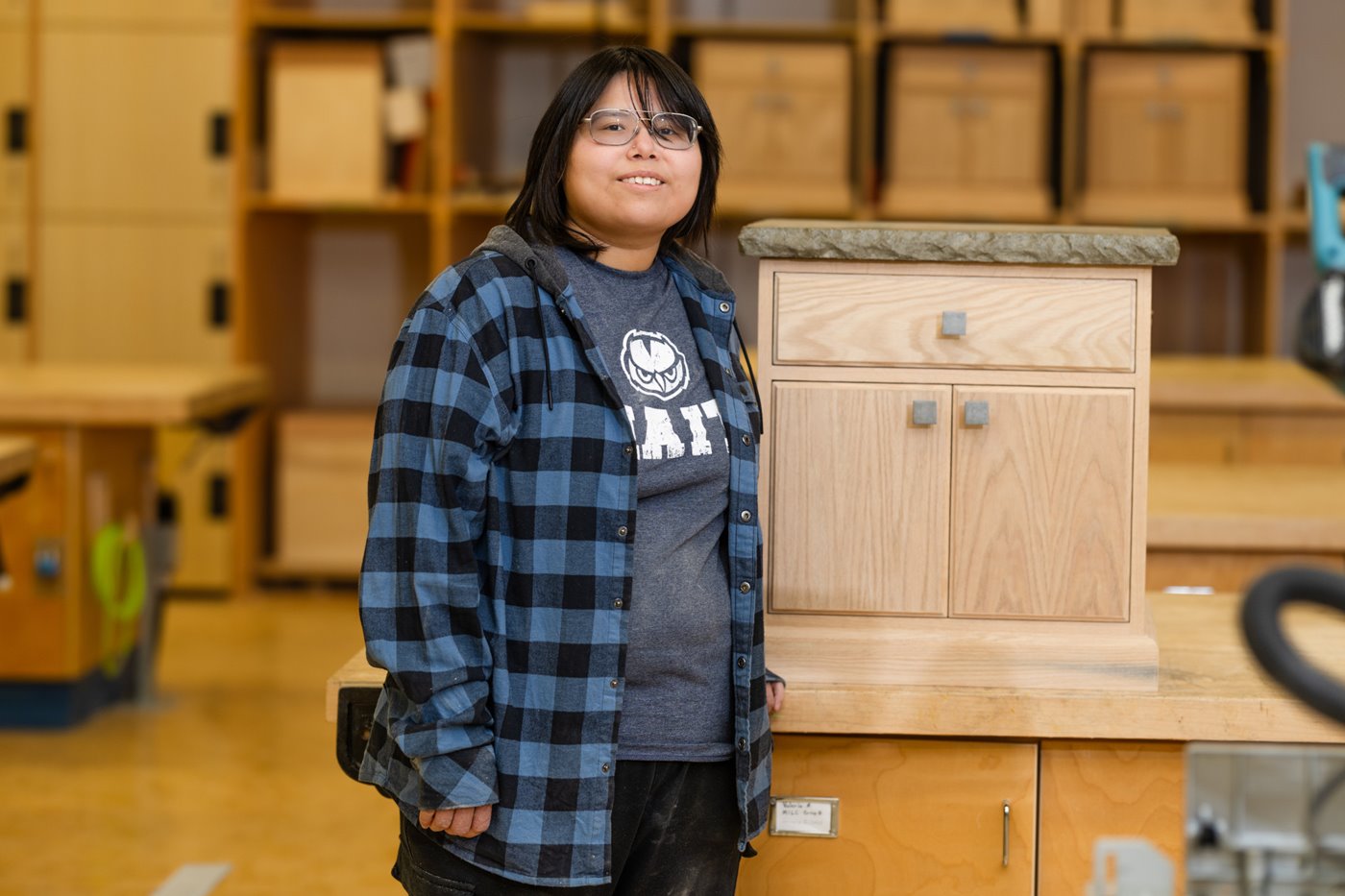 Millwork and Carpentry student Valerie Mackenzie